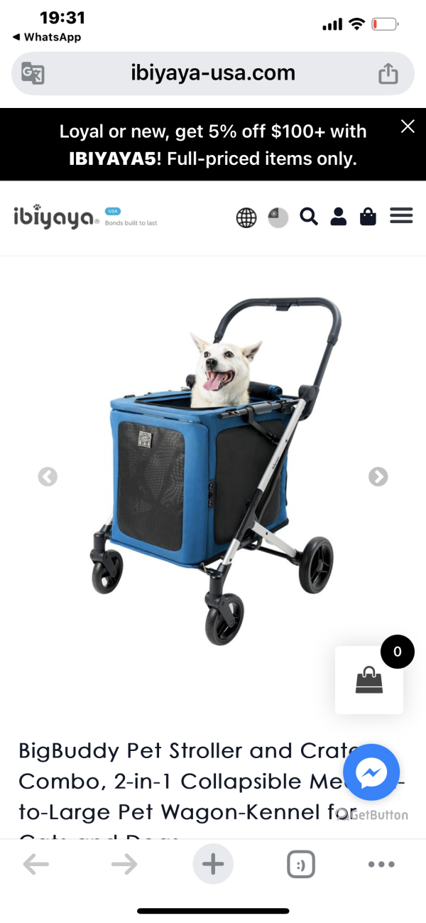 Ibyaya Big buggy pet stroller