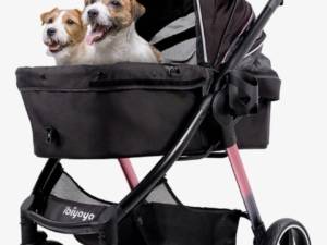 Ibiyaya Retro Hondenbuggy luxe stoller Prism Black